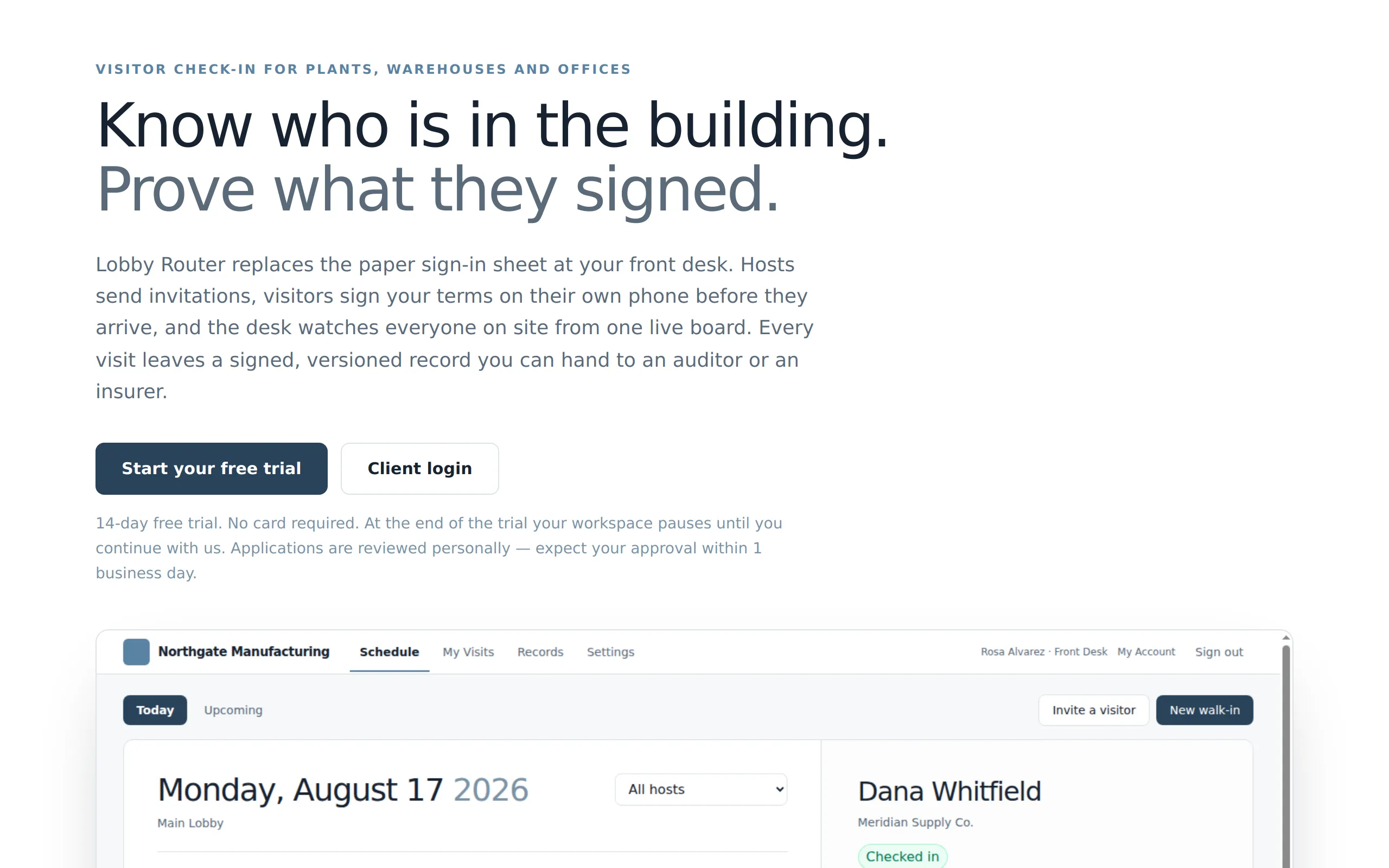 Lobby Router: The front door