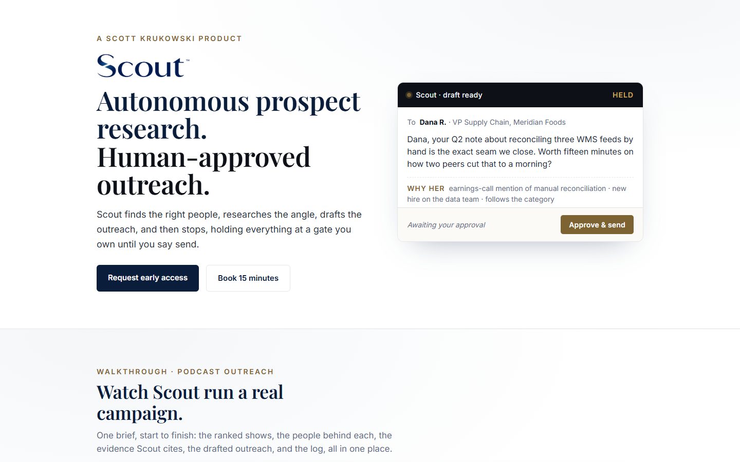 Scout: The product page